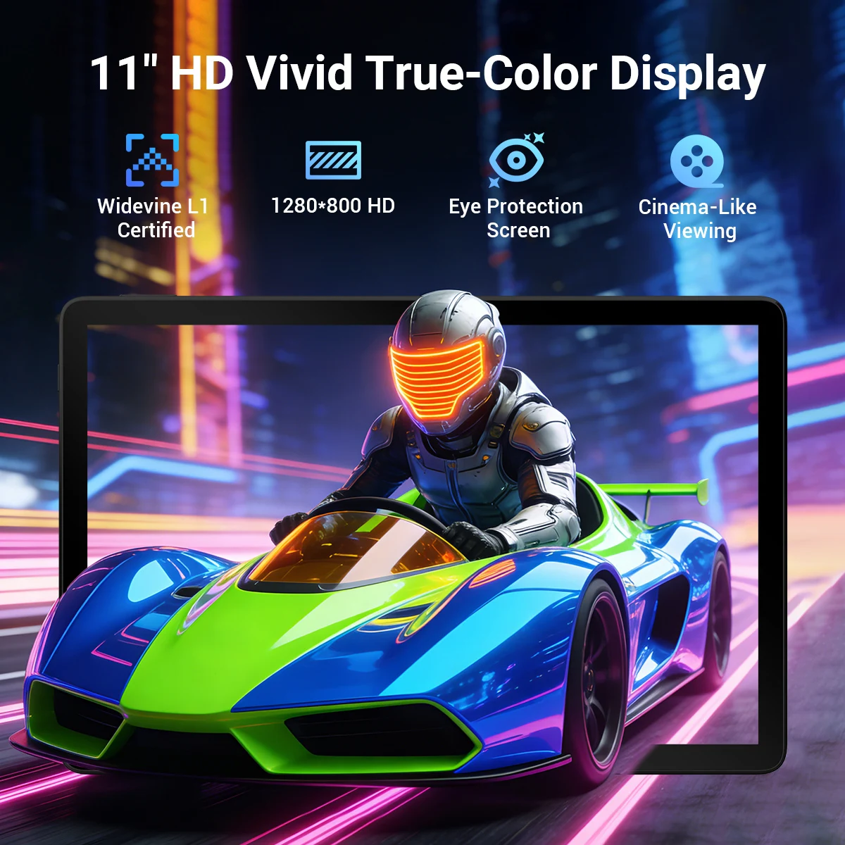 A7L 11 Inch Android15 Tablet PC Octa‑Core A523 24GB(4+20GB Virtual) 128GB ROM Widevine L1 Face ID Unlock 8200mAh Dual Speaker Tablet Complete Bundle With Keyboard Mouse Case Stylus Pen Headphones Charger`