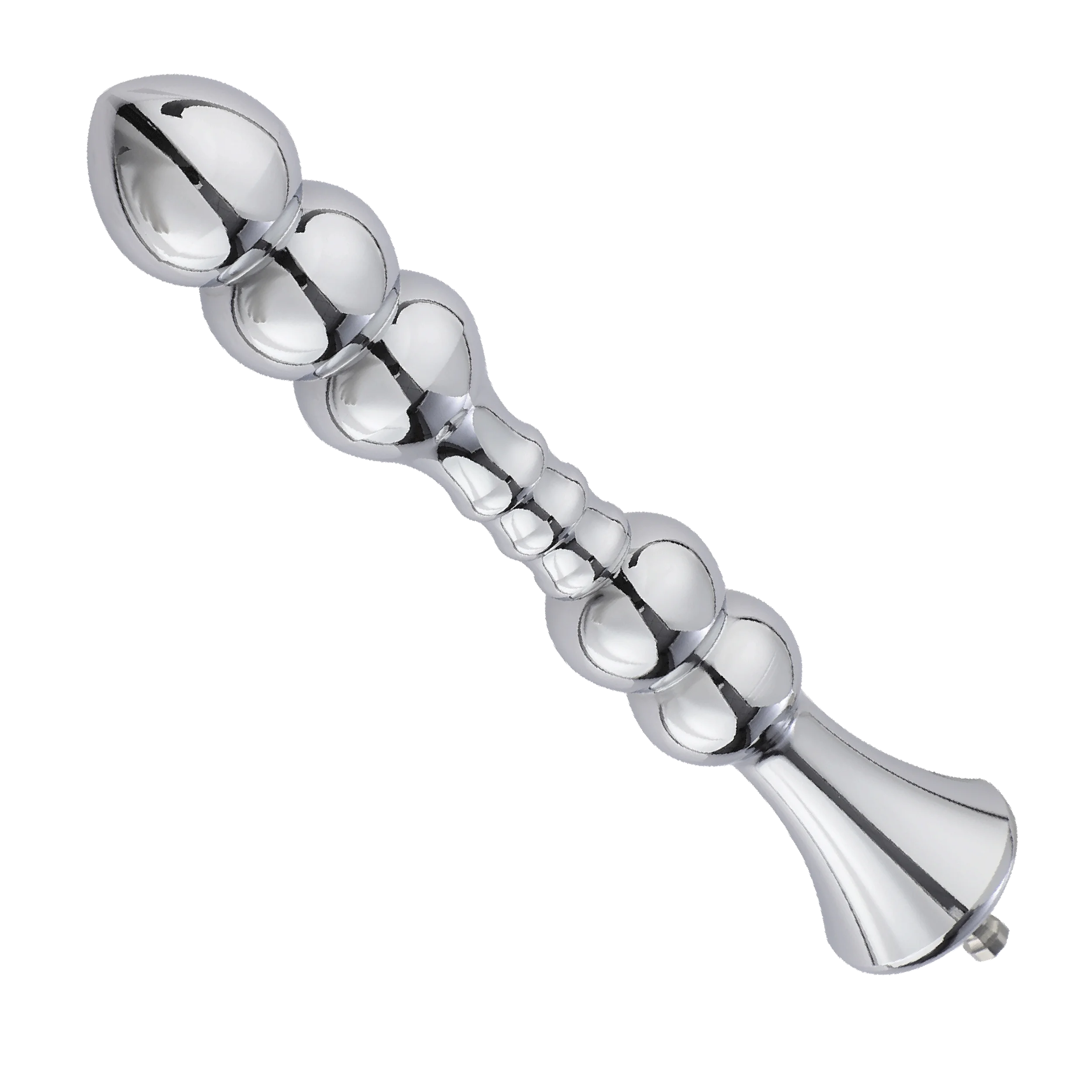 8.2” Metal Bead Anal Dildo, Smooth Aluminium Anal Wand With KlicLok System For Premium Sex Machine