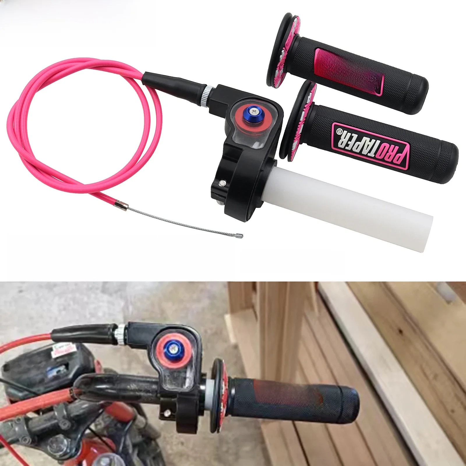 Motocicleta cabo do acelerador para Honda Kawasaki KTM Yamaha e Suzuki, manivela do acelerador,