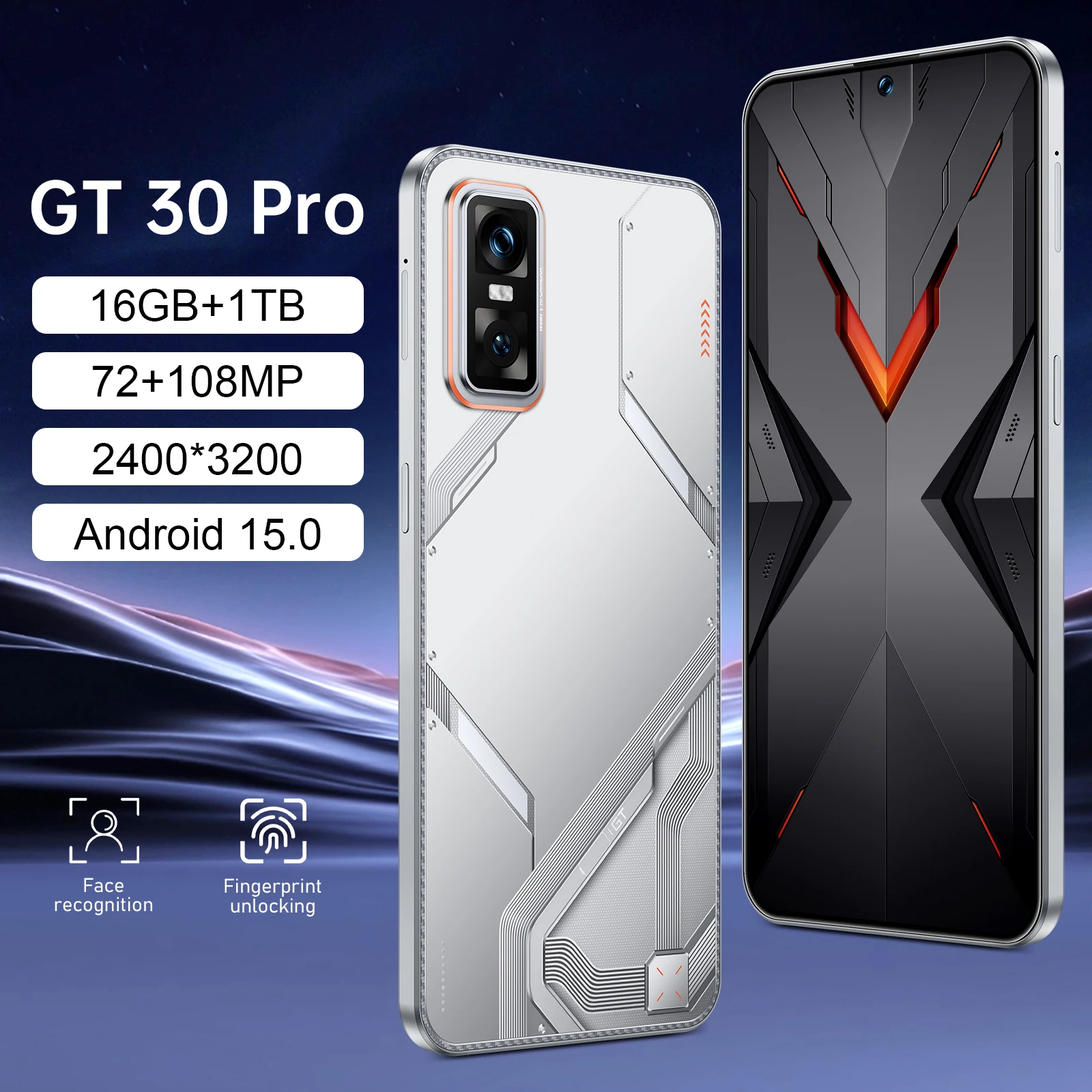 2025 الأصلي الوسادة GT30 برو الكمبيوتر اللوحي 7.3 بوصة HD 4K أندرويد 15 16GB + 1 تيرا بايت 7800mAh بطارية 4G 5G المزدوج سيم بطاقة واي فاي لتحديد المواقع جوجل تبويب #1