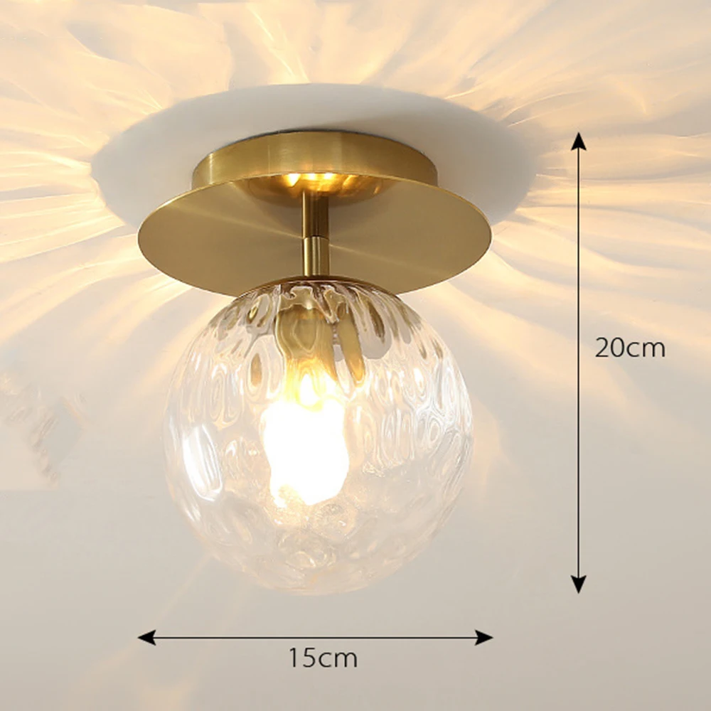 Nordic Simple Modern Round Glass Ball Ceiling Lamp Living Room Lighting Hallway Ceiling Light Bedroom Lamp Led Light