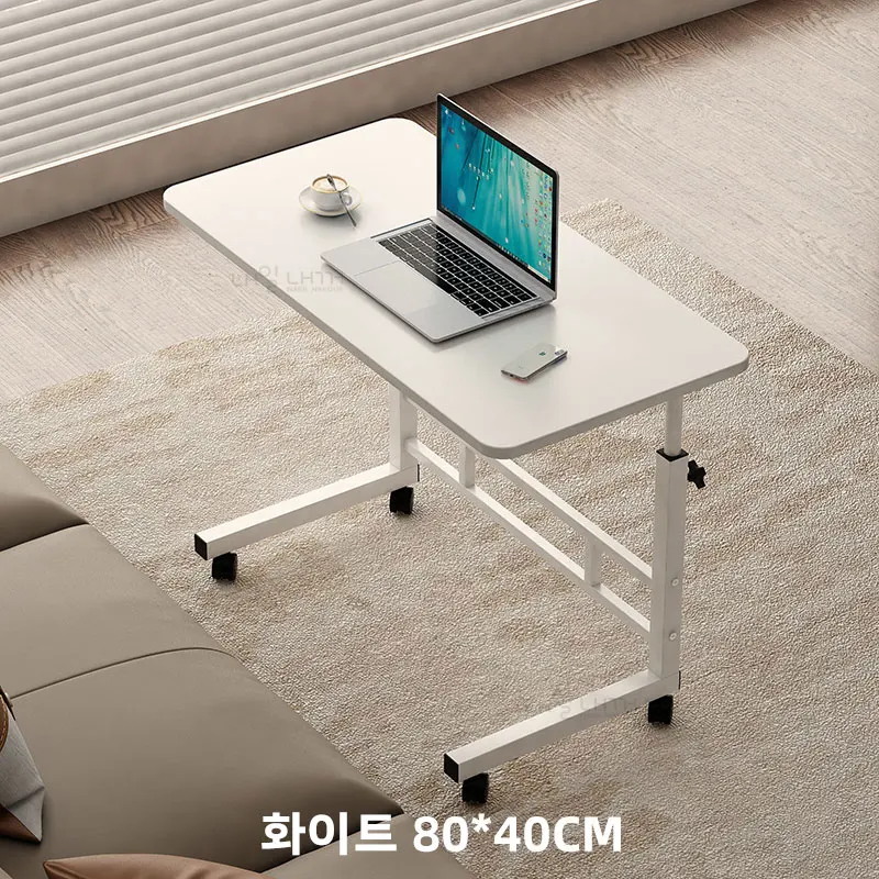 NAEILNAEGGE Height adjustable side portable table 1-stage folding lift bed small table, home learning desk, simple bedroom computer window, dormitory student table, laptop computer desk