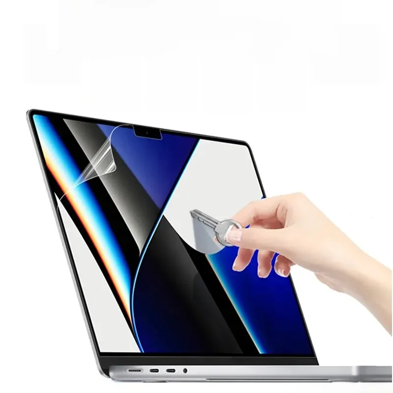 Ochraniacz ekranu do MacBooka HD Miękka folia do Air 13 cali M1 M2 Pro 11 13 14 15 16 cali Przezroczysta miękka folia do laptopa — zdjęcie 2