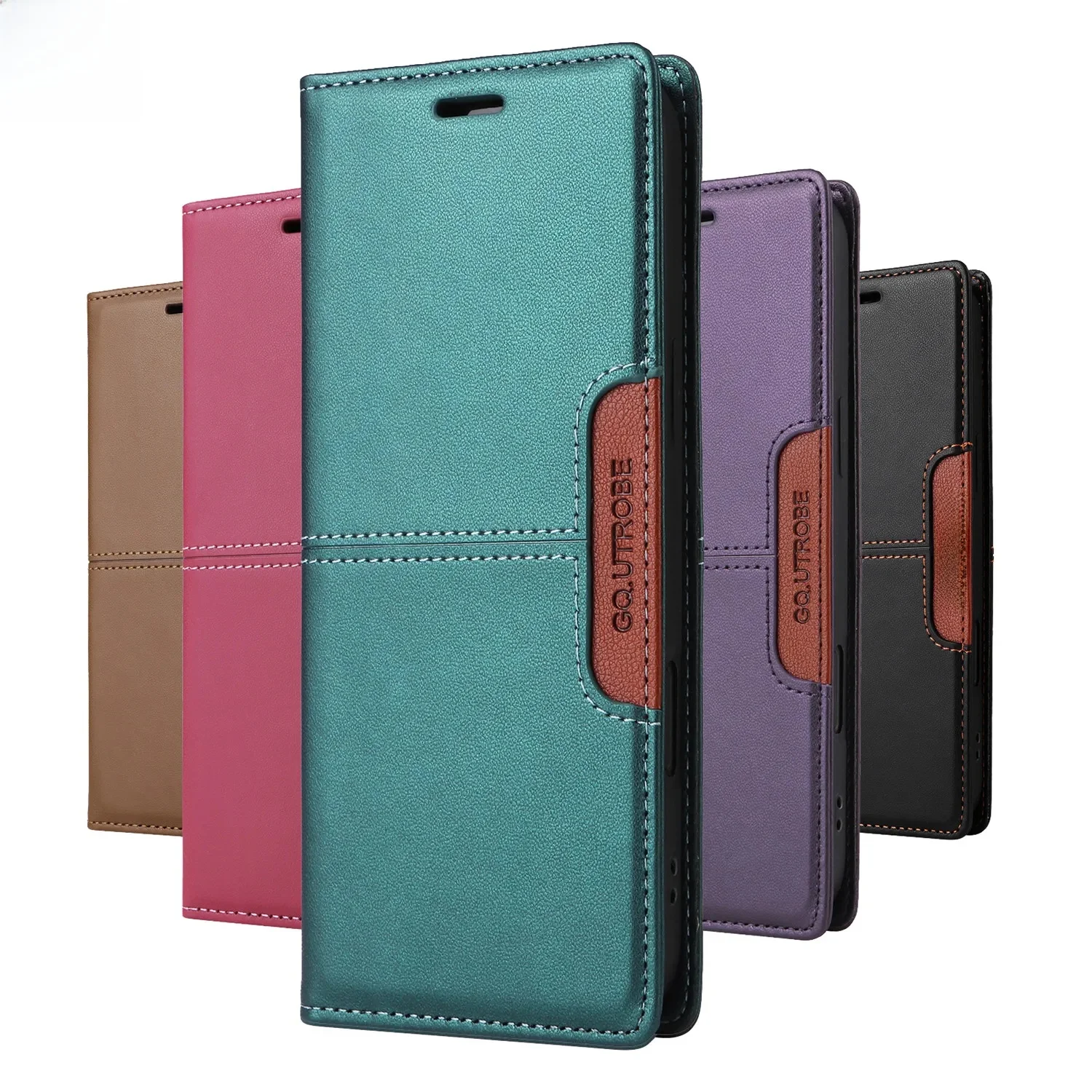 Skórzane etui typu flip do telefonu Samsung Galaxy S26 S10 Plus S20 S21 FE S22 S23 S24 S25 Note 20 Ultra z magnetycznym portfelem i ochroną — zdjęcie produktu 7