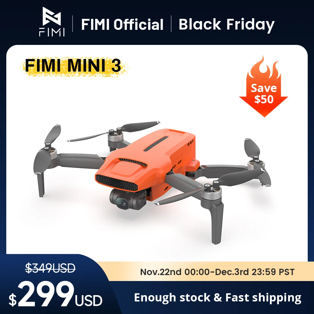 FIMI MINI 3 new drone 4K 60fps AI Super Night Video 9km range 3-axis Gimbal 249g Ultralight design smart tracking mini pro drone