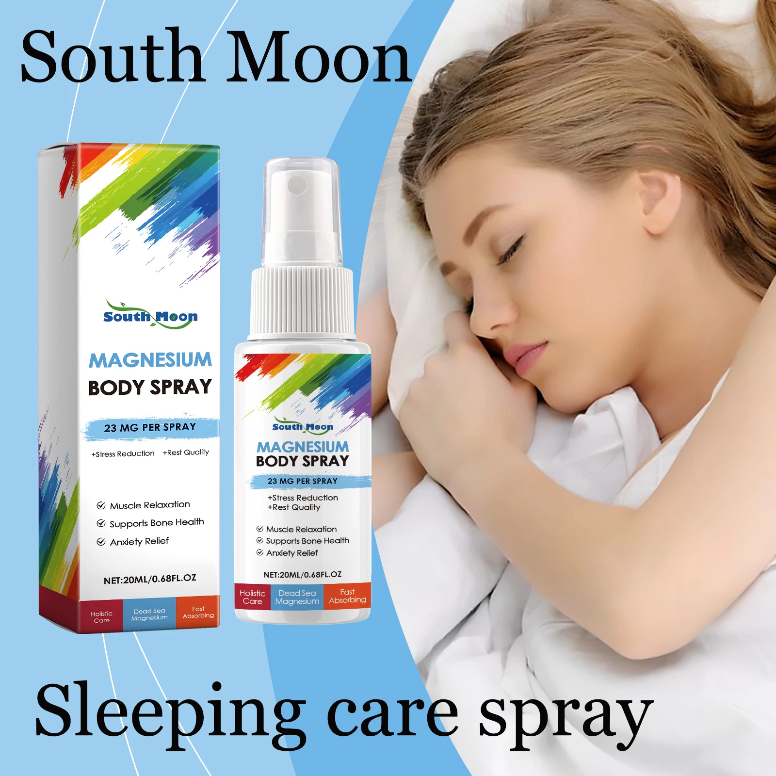 

South Moon Magnesium Sleeping Care Spray Fresh Fragrance Improve Sleeping Quality Quickly Fall Sleep Refreshing Sleeping Spray