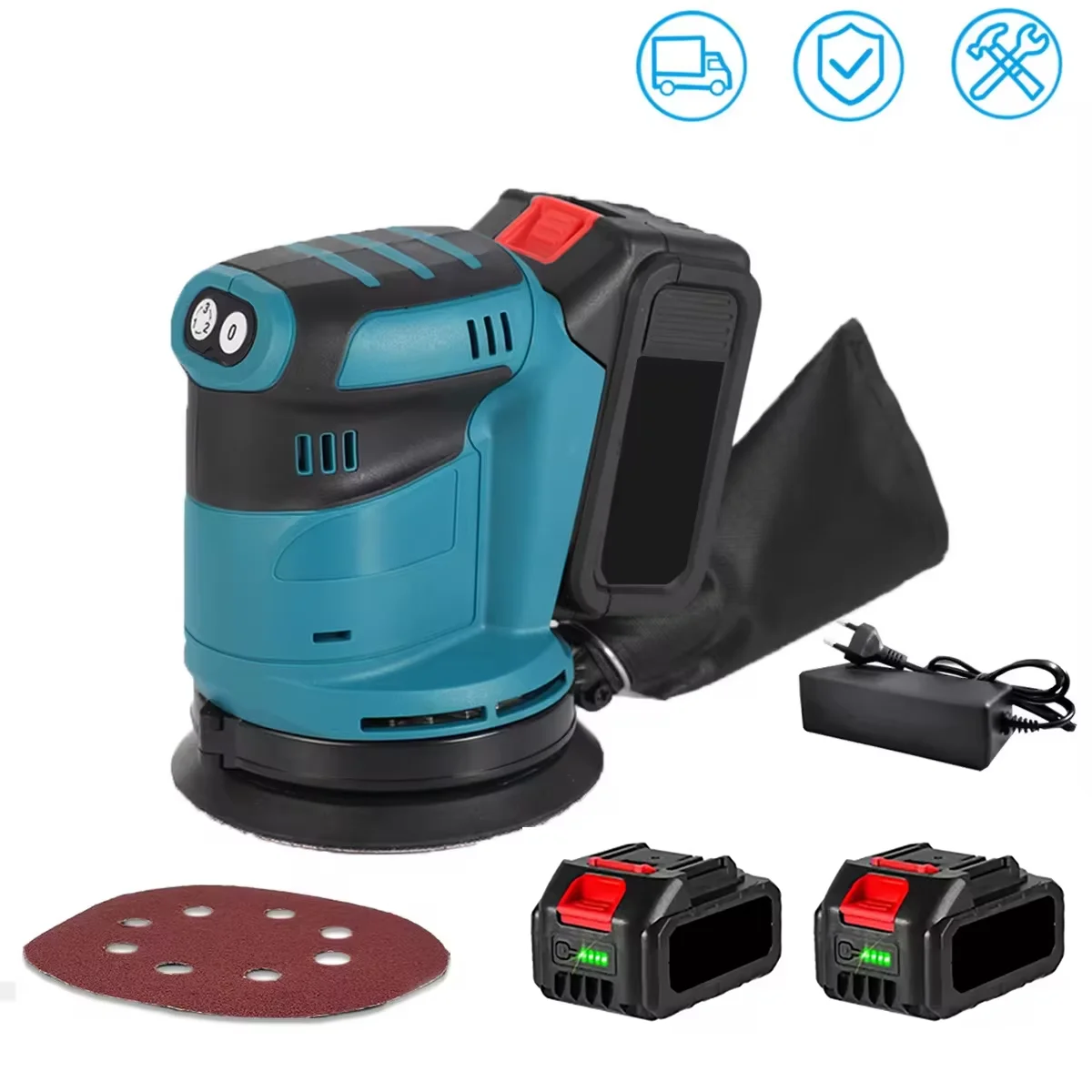 125mm kabellose elektrische Orbital schleifer polier maschine 3-Gang-Holzmaserung Polieren elektrisches Grinsen für Makita 18V Batterie