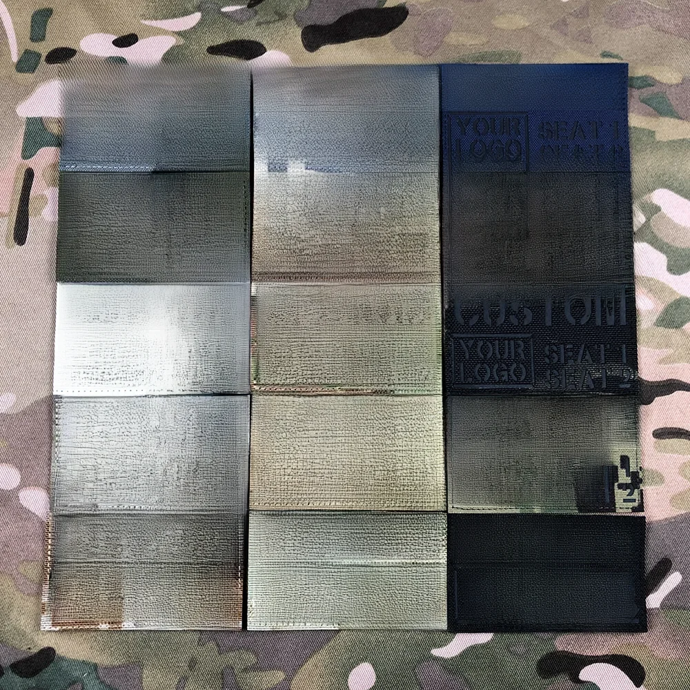 Patch de réflexion infrarouge IR IFF, découpe Laser personnalisée, bandes nominatives, marque, lettres noires