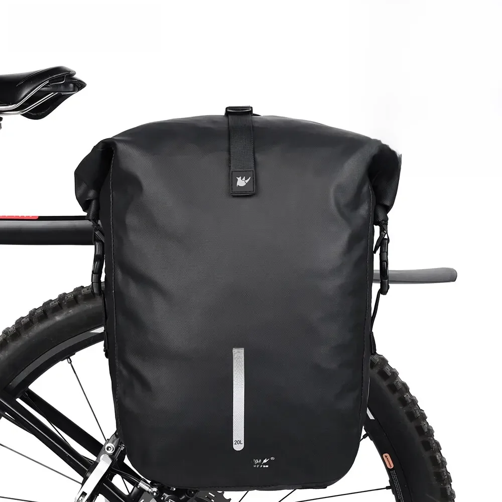 AliExpress UK Rhinowalk Bike Pannier Bag 20L Big Capacity Waterproof Rear Rack Black Travel Bicycle Cycling