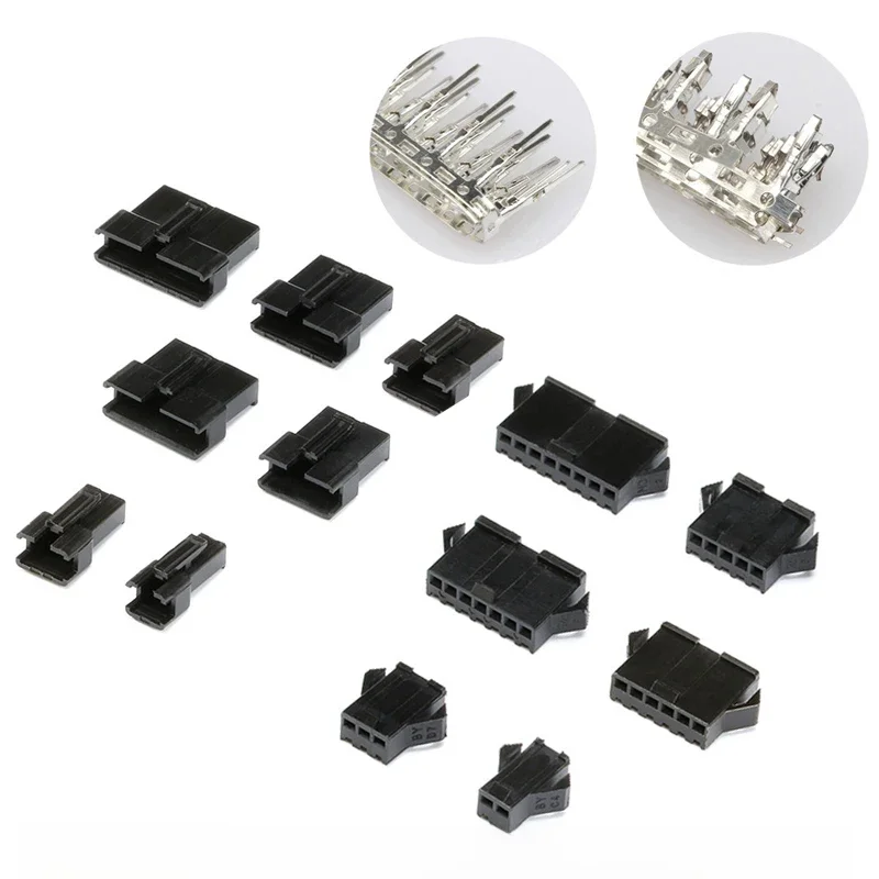 120 sztuk JST SM złącze wtyk 2.54MM Pitch kobieta i mężczyzna obudowa + terminale SM-2P SM-2R JST SM2.54 2/3/4/5/6/7/8 P Pin — zdjęcie 2