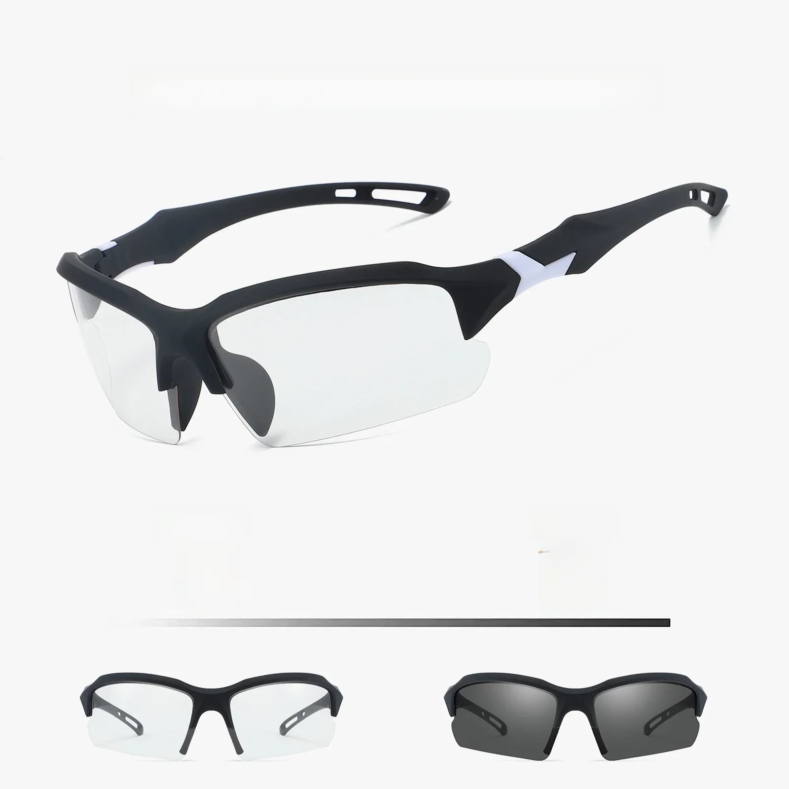 AliExpress NONE Fashion New Photochromic Cycling Sunglasses Men Women Softball Hiking Running UV400 Eyewear Outdoor Baseball Sport Sun Glasses