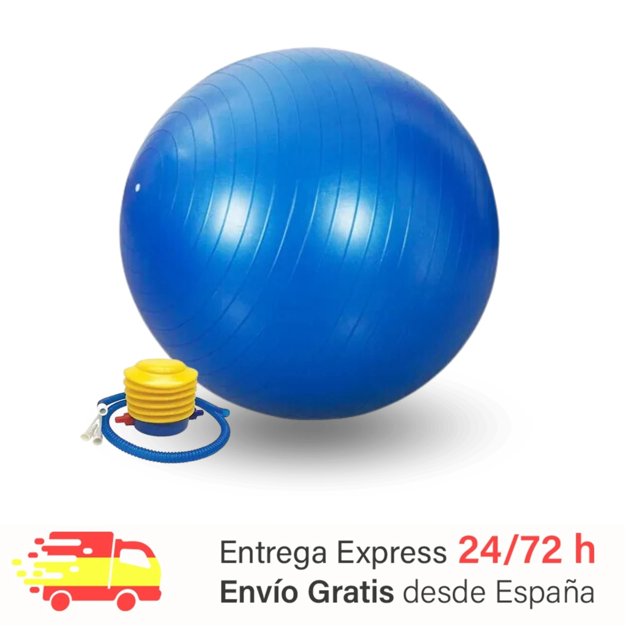 Yoga ball 45 cm. Anti-slip Pilates ball. Training Ball, Fitness, balance, sport. PVC ball for relaxation, back pain. Anti-explosion. (Inflator included)