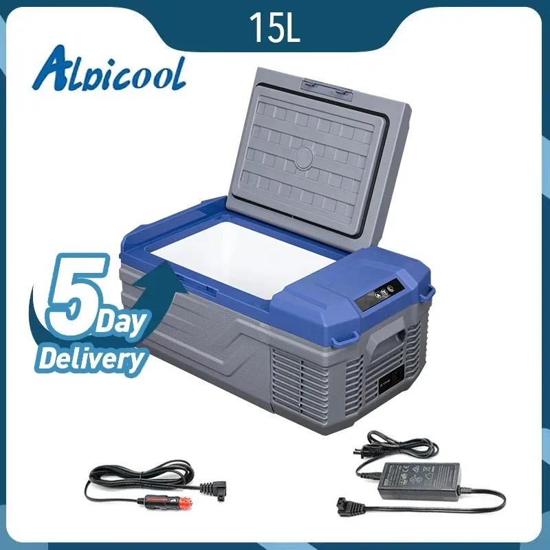 Alpicool NL15 Car Refrigerator Fridge Small Freezer 12V Compressor Portable Cooler 220V For Home Use Vehicle Truck