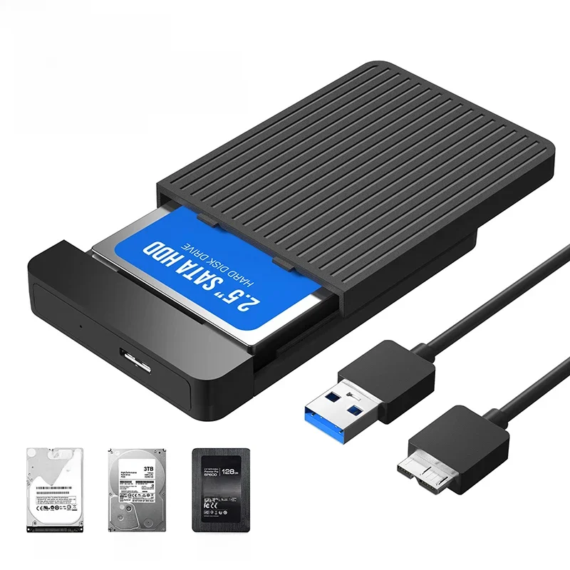 Nouveau boîtier externe pour disque dur SATA SSD 2.5 ", boîtier SATA vers USB 3.0, câble HD Micro vers USB pour PC portable