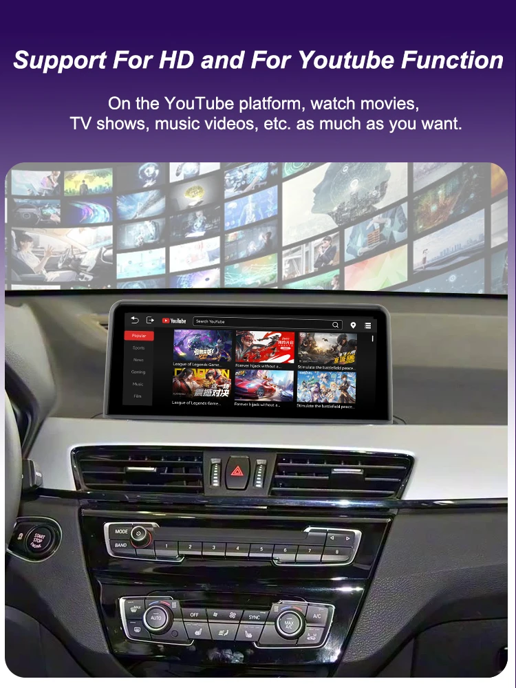 AUTOTOP 10,25 "Linux Auto Multimedia Youtube Radio Bildschirm Für BMW X1 F48 2016-2017 Android Auto NBT System drahtlose Carplay WiFi – Detail 1