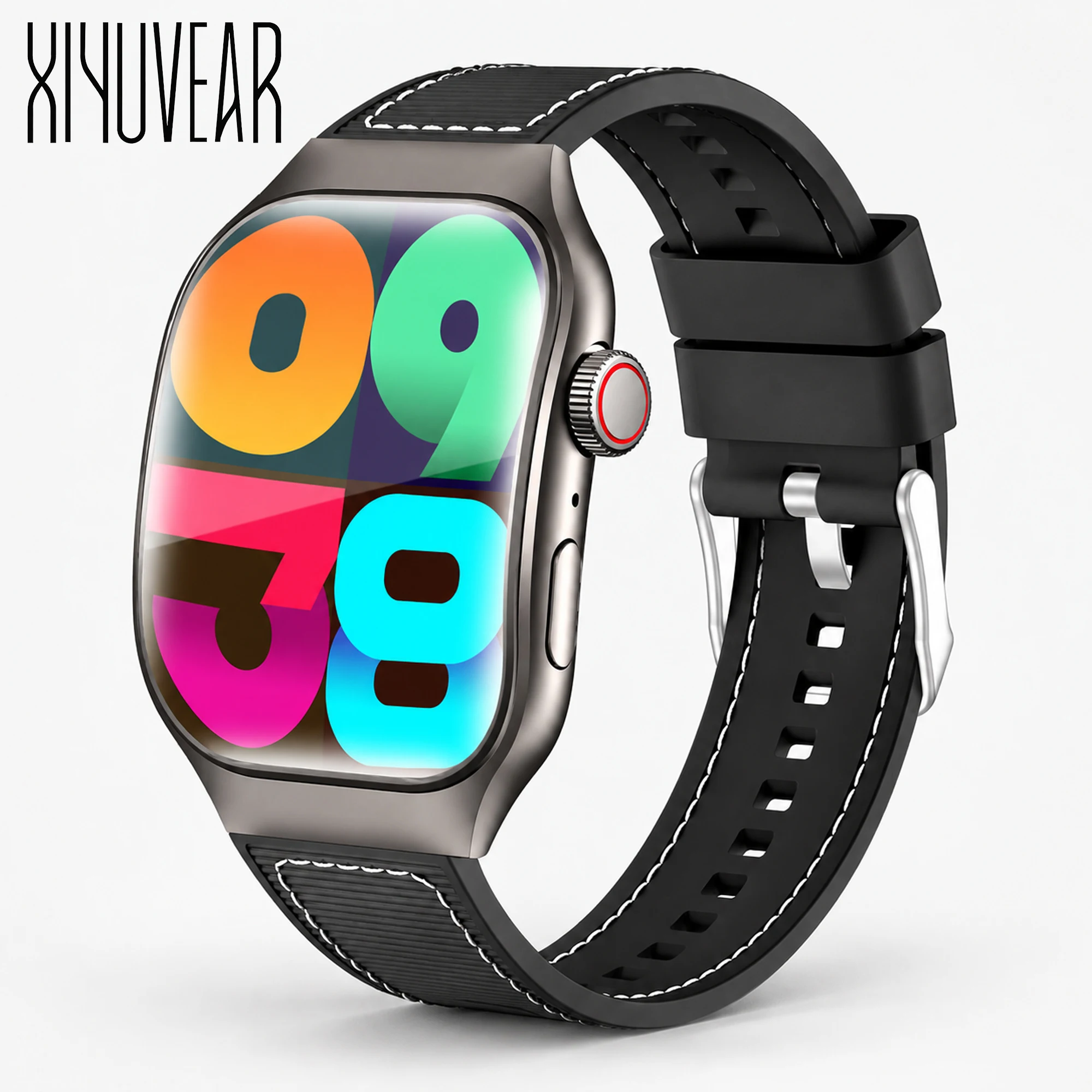 Smartwatch Tela Curva HD de 2,01" Chamada Mensagens Modo Esporte Vários Mostradores Presente Homens Mulheres