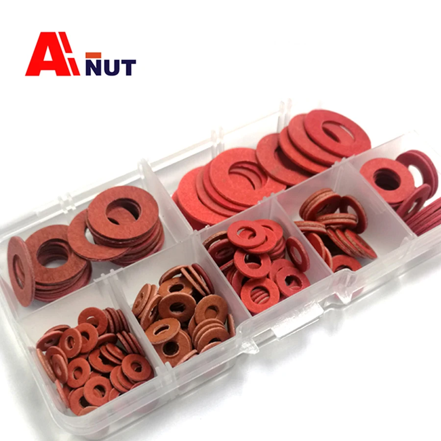 M3-M12 Red Fiber Washers Kit, D014