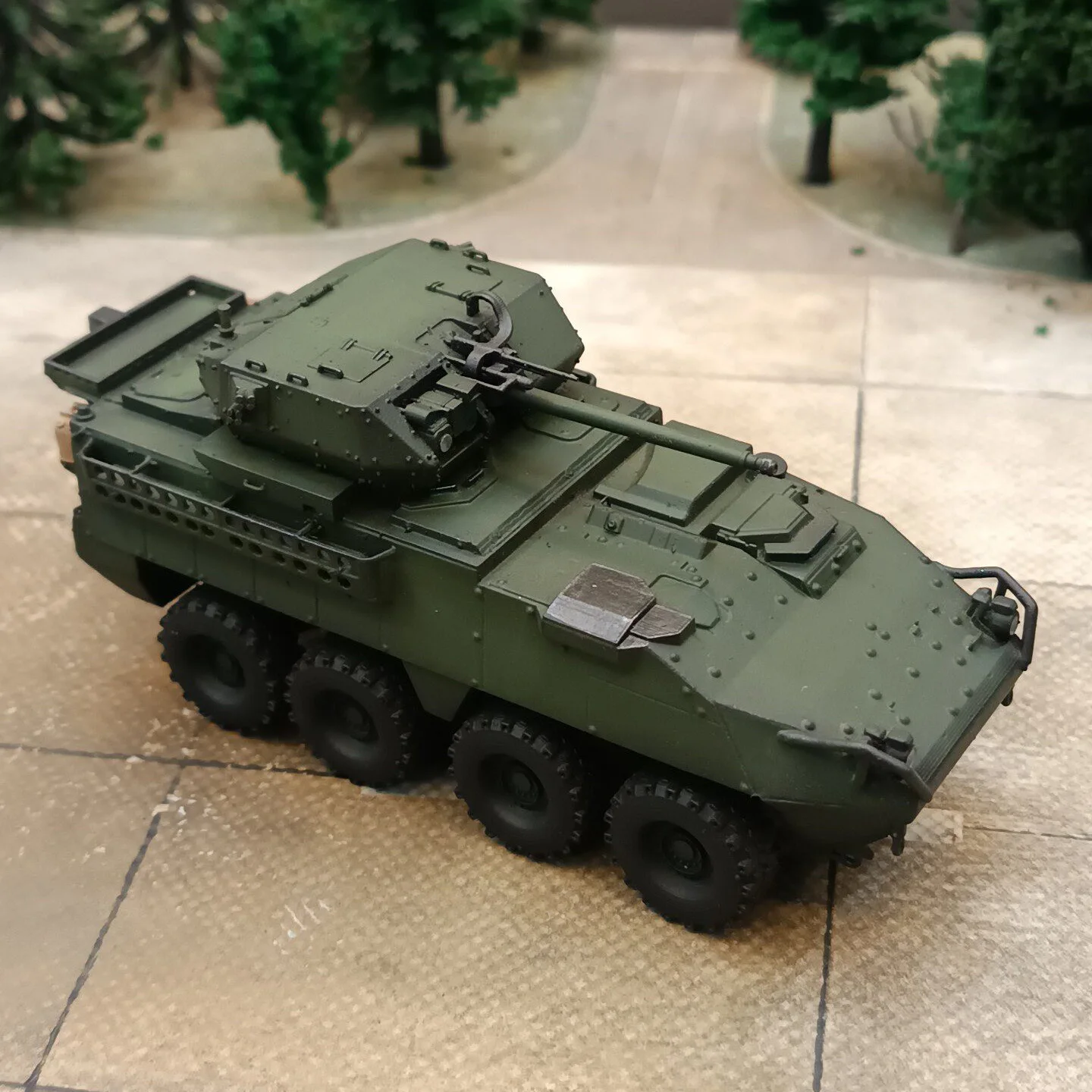 1/72 American M1296 Dragoon Infantry Fighting Vehicle , hand-painted finished model decorative ornament(Ships in 5-6 days)