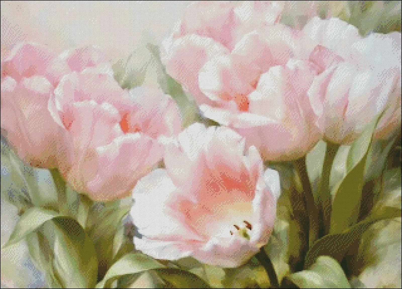 Triumph Tulips - Counted Cross Stitch Kits - DIY Handmade Needlework Embroidery 14 CT Aida Sets DMC Color