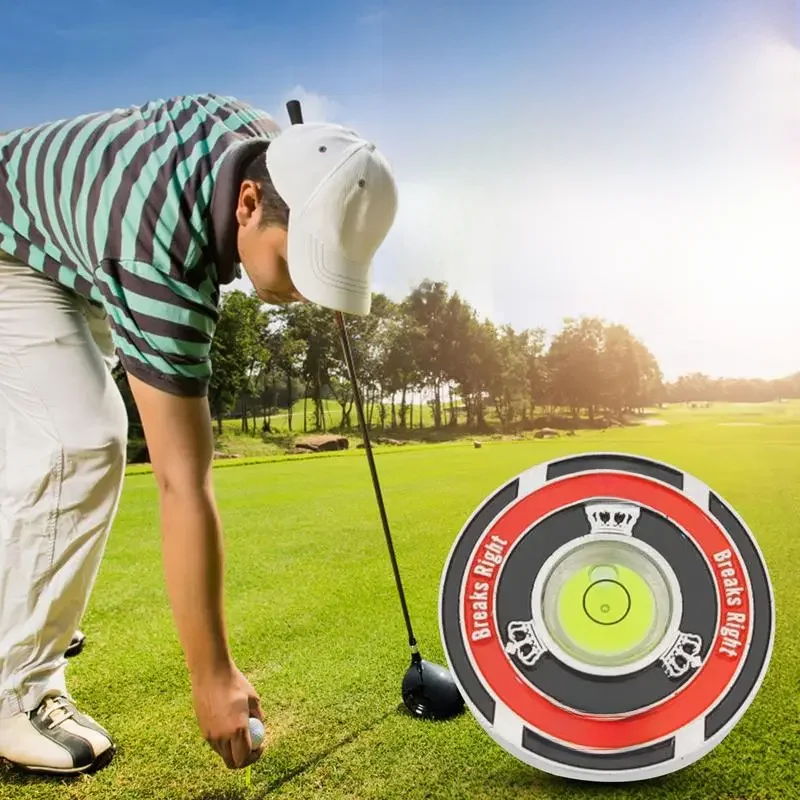 Znacznik piłka golfowa o wysokiej precyzji z miernikiem poziomu 2-stronny czytnik wyrównania narzędzie do oznaczania pozycji golfa akcesoria dla golfistów — zdjęcie 2