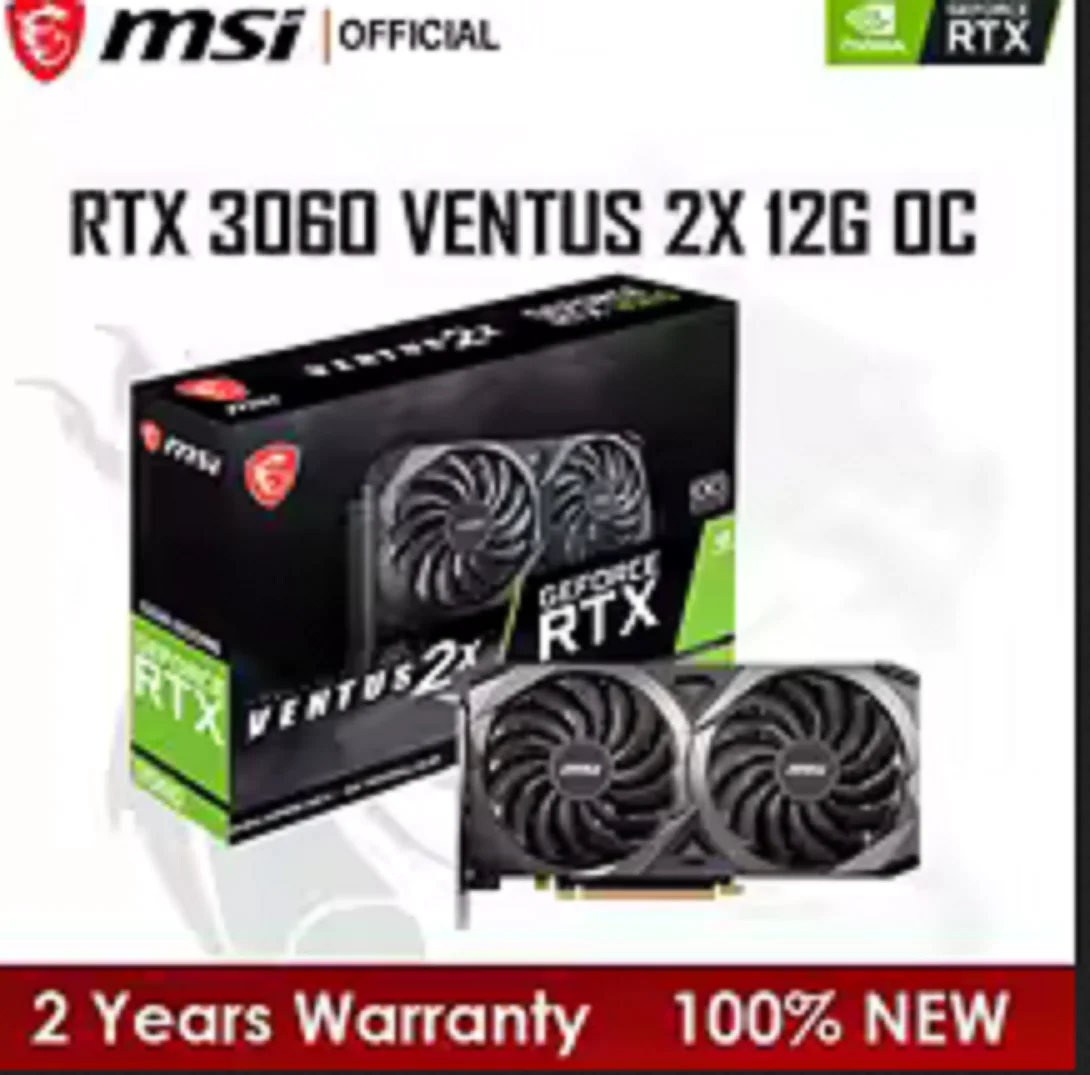 MSI GeForce RTX 3060 VENTUS 2X 12G OC Graphics Card GDDR6