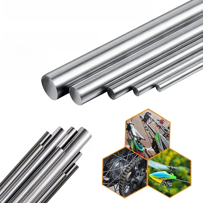 5 pièces 2/2.5/3/4mm de diamètre 304 tige en acier inoxydable 125/200/250/330/500mm solides barres de tige d'arbre rond pour bricolage artisanat modèle de voiture