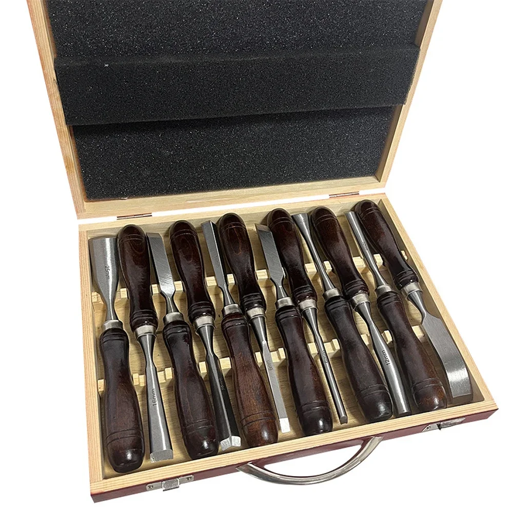 Nóż do rzeźbienia w drewnie dłuto nóż do obróbki drewna zestaw narzędzi ręcznych stolarstwo płaskie dłuto DIY nóż profesjonalne rzeźbione dłuto do drewna — zdjęcie 2