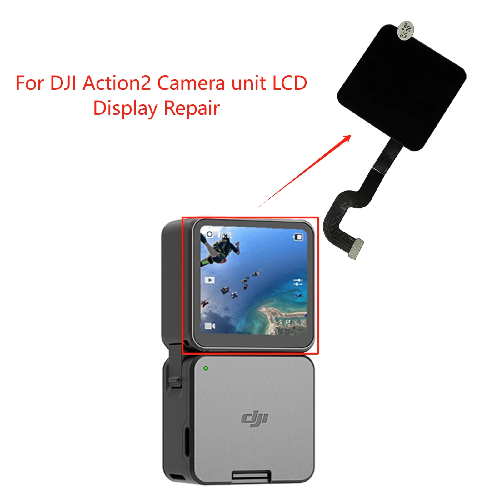 dji-action-2-カメラユニット修理部品用の新しいフルカラーディスプレイ