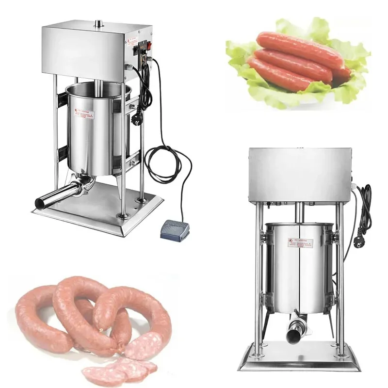 Commercial 30L Electric Automatic Sausage Stuffer Salami Maker Sausage Filler Machine 120w 220V/110V Restaurant Gourmet Store