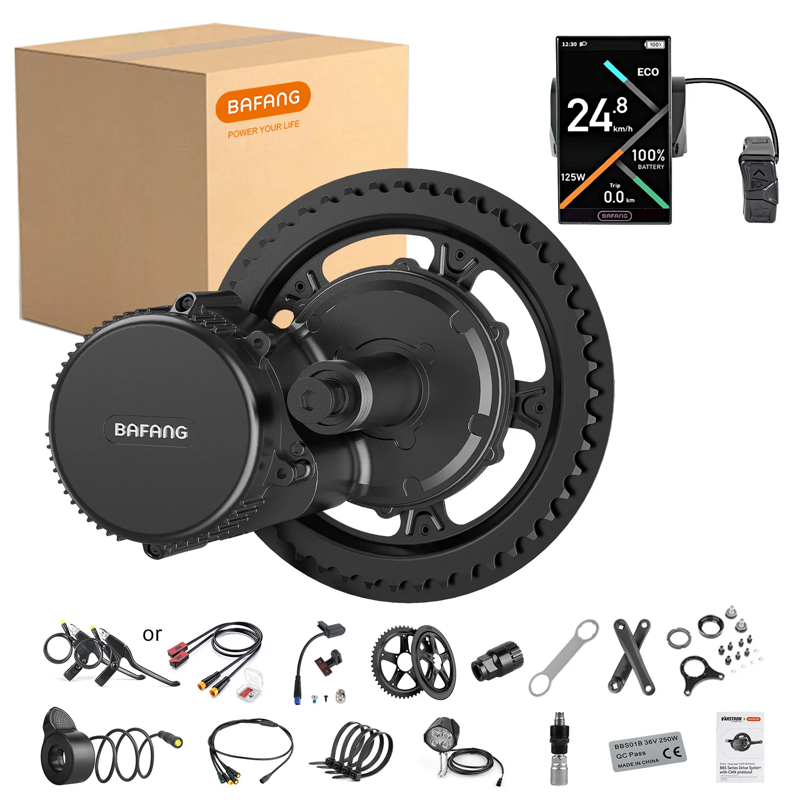 [Spedizione dalla Polonia] Kit di conversione per motore centrale Bafang 48V 500W BBS02B BBS02 BBS M315 8Fun per biciclette elettriche, compatibile con i protocolli VD618, EKD01, VD03, DPC010 e