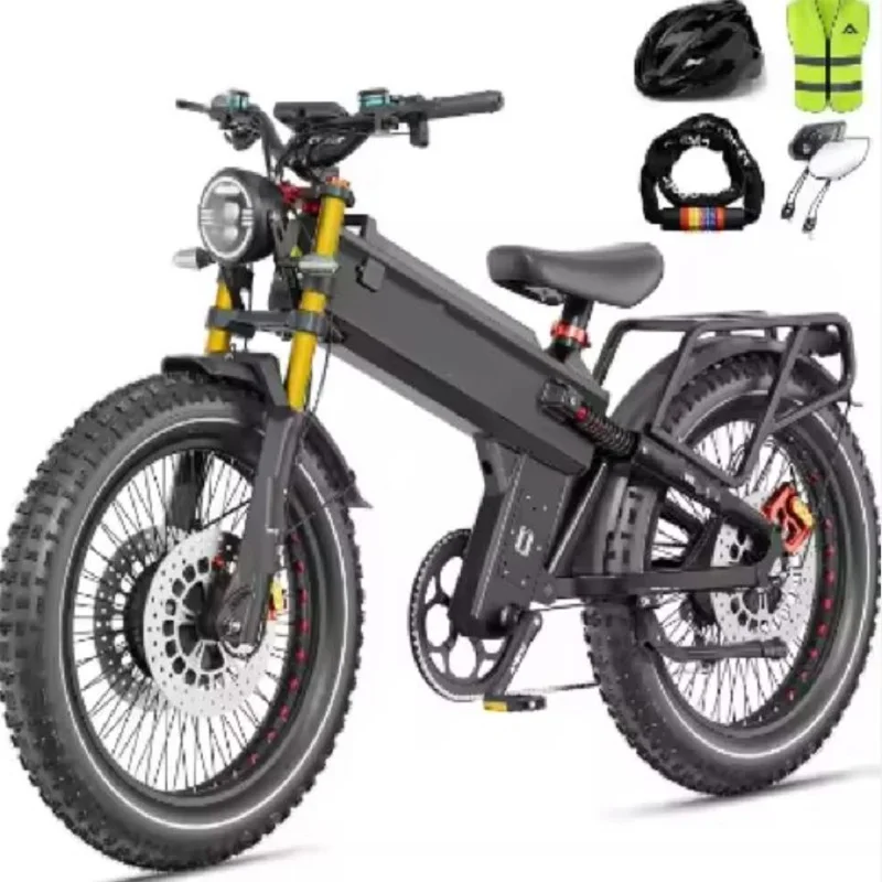 Качественный 6000 Вт A9 Pro Max двухмоторный электровелосипед с аккумулятором 60 В, 70/80 Ач, 45 миль в час, максимальная скорость 26 4,8 Fat Tire Dirt Bike