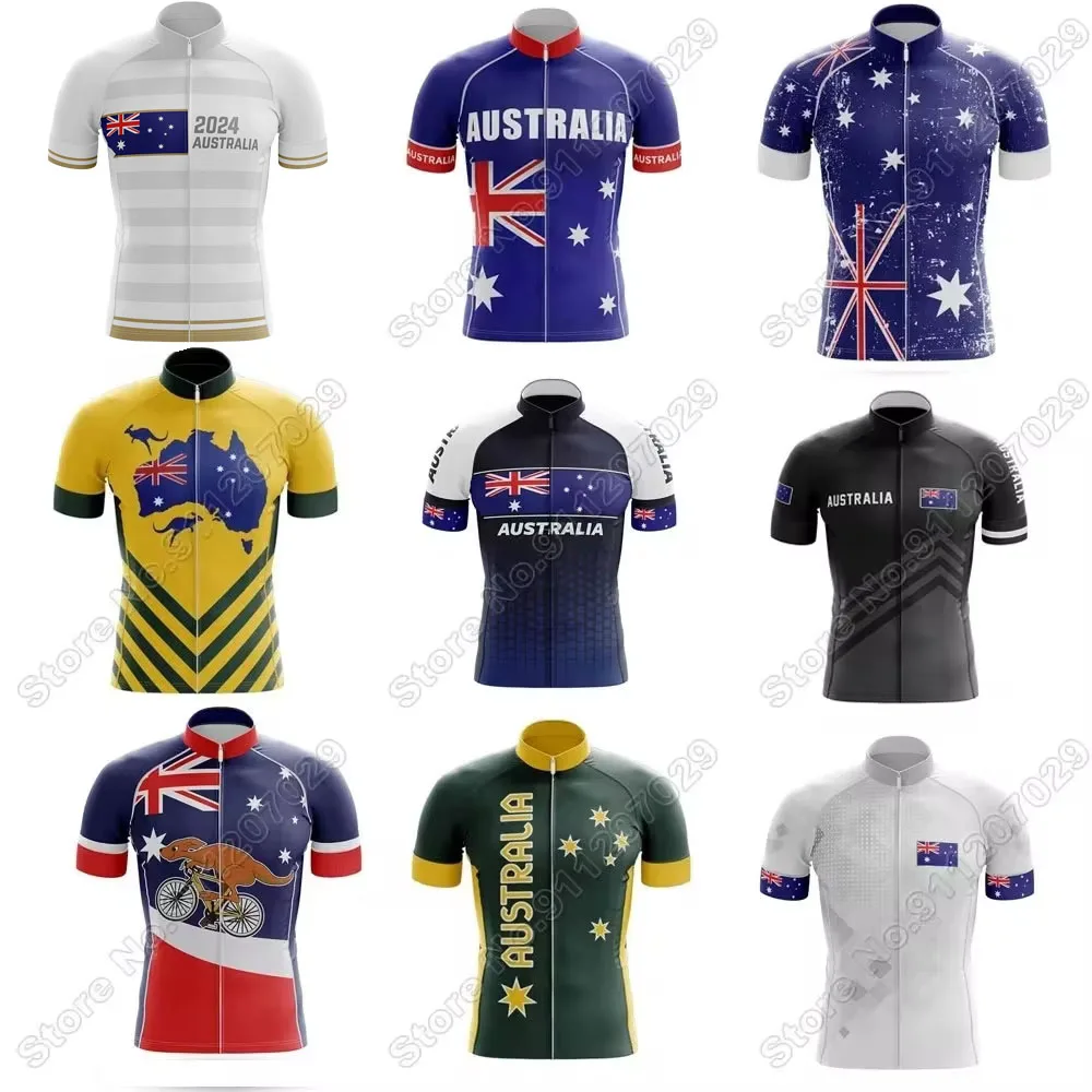 

2024 Джерси для велоспорта сборной Австралии, летняя одежда для велоспорта, мужские рубашки для горного и шоссейного велосипеда, топ для гоночного велосипеда, Майо для горного велосипеда