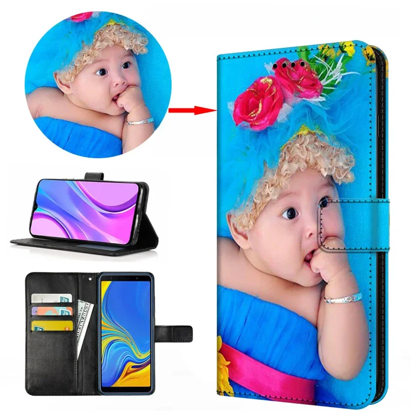 Aangepaste foto telefoonhoes voor iPhone 17 17 Pro Max 16 15 14 13 Pro max 12 11 XR XS Max 8 7 6 Plus se lederen flip case - afbeelding 2