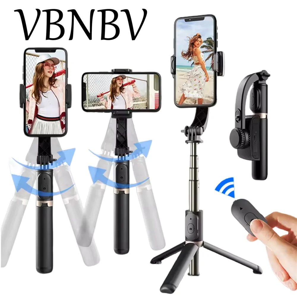 

VBNBV 2025 Gimbal Stabilizer Bluetooth Wireless Selfie Stick Tripod with Bluetooth Shutter Monopod Phone Holder for IOS Android