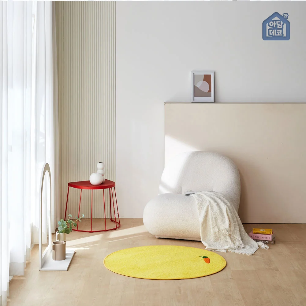 [AdamDeco] Character Lug short hair Kids circular carpet