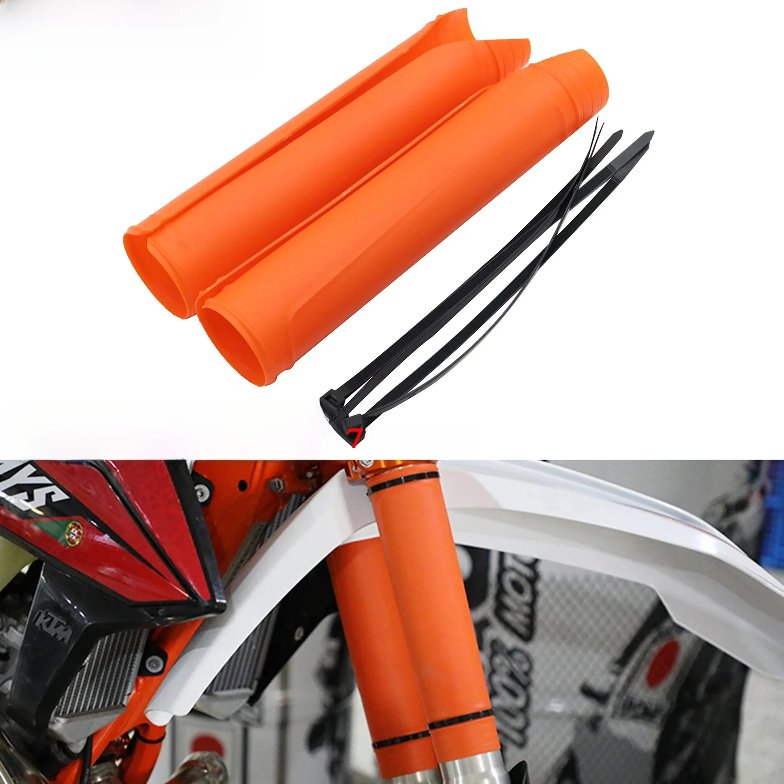 Couvercle de protection avant de fourche de moto de Motocross, pour Husqvarna KTM TE EXC SX SXF XCW FC FE 125 300 350, accessoires Enduro