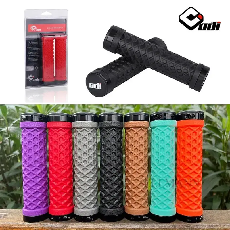 

ODI Bicycle Handles Soft Silicone MTB Cuffs 22.2mm Mountain Bike Grips Non-slip Bicycle Handlebar Grips with Bar End Plug