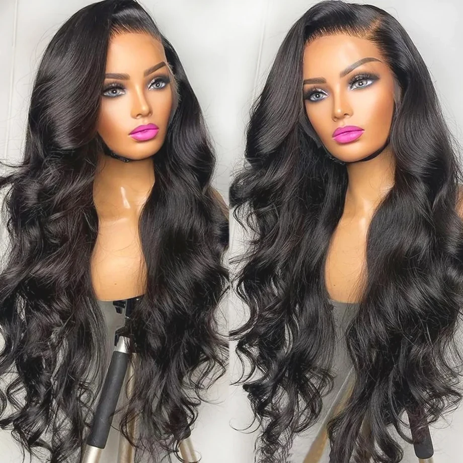 30 inch 13x4 Body Wave Human Hair Lace Front Wig 13X6 Hd Lace Frontal Wig Pre Plucked Brazilian 100% Human Hair Glueless Wigs