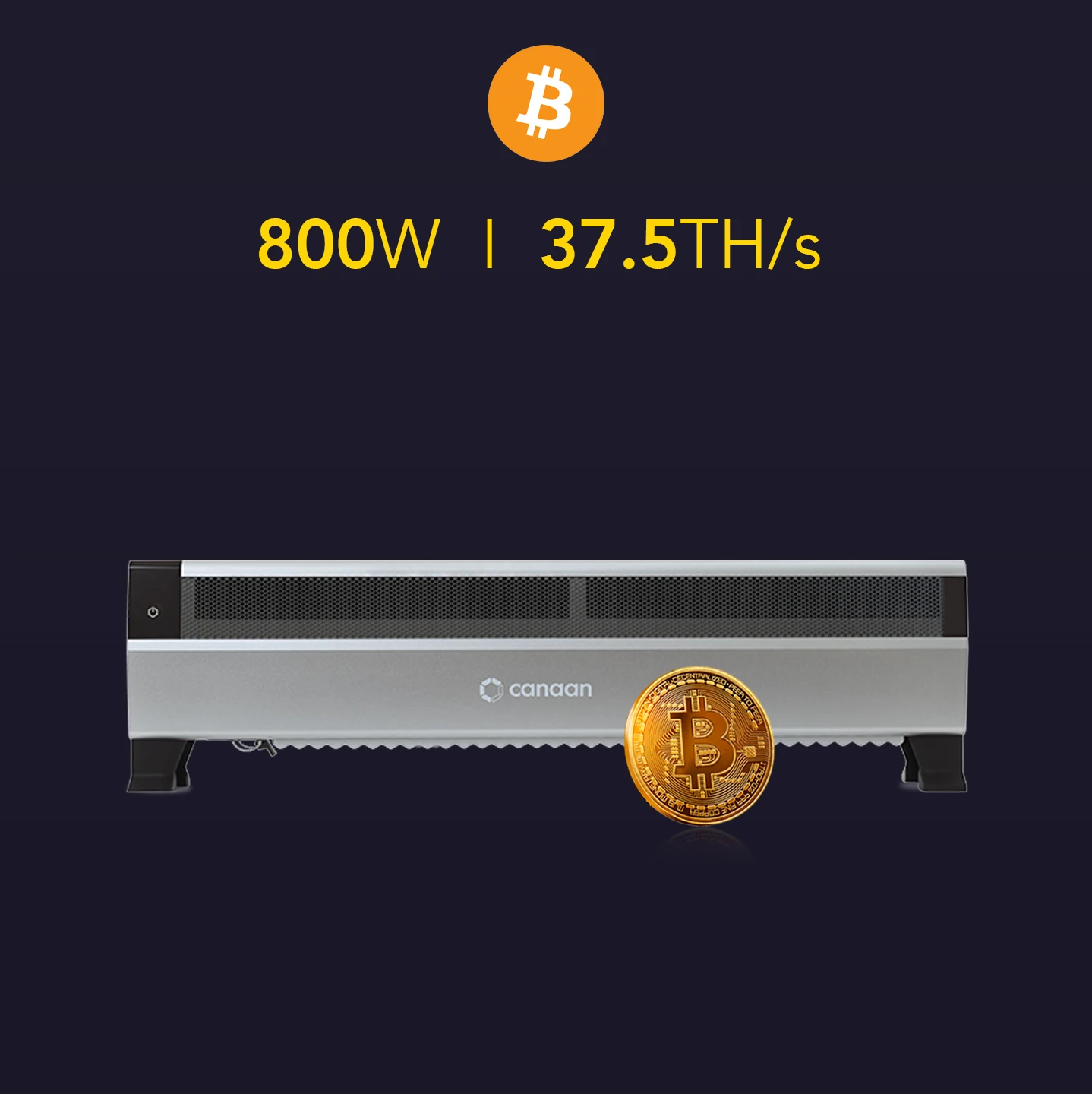 

Home BTC Heater Miner Canaan Avalon Mini 3 37.5T 800W Cryptocurrency Mining with Wi-Fi Keep your Home Warm while Mining Bitcoin