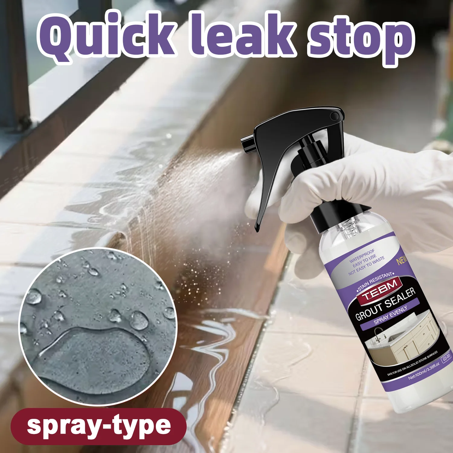 Invisible Waterproof Sealant Spray Transparent Leak Repair Glue Anti-Leakage Coating Agent for Bathroom Kitchen Wall Roof Tile G