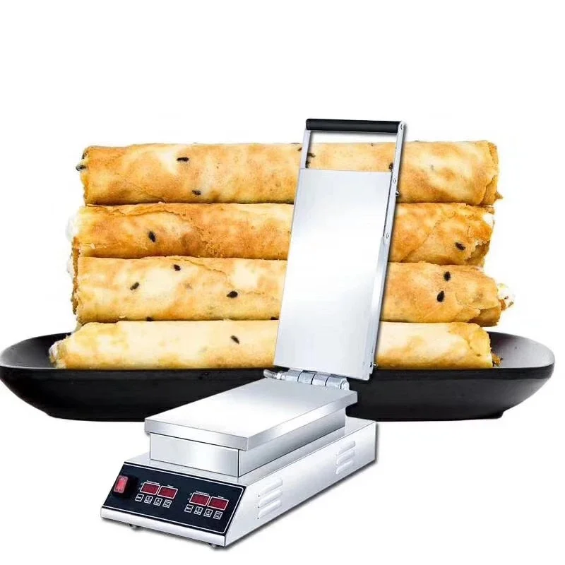 Commercial Industrial electric mini ice cream cone and egg roll square Syrup waffle maker snack baker machines with single plate