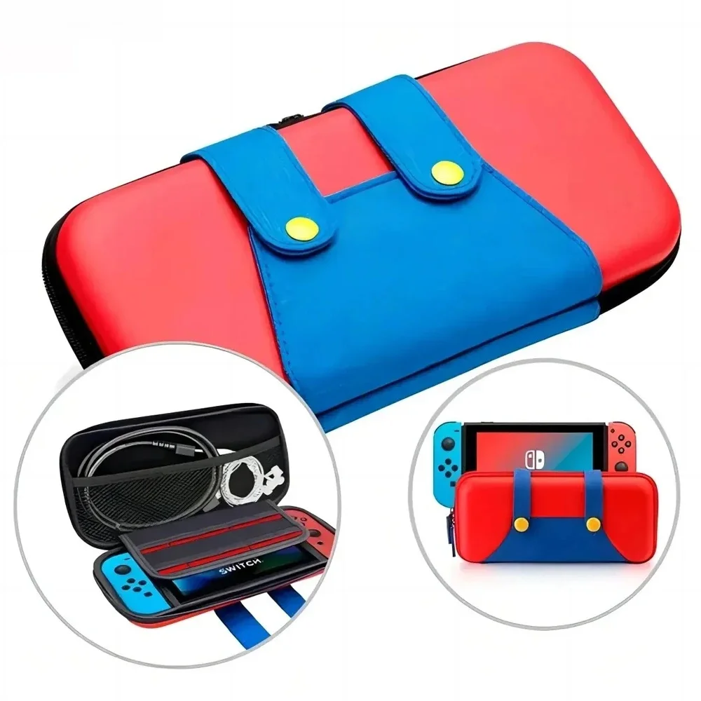 Étui de voyage compatible avec Nintendo Switch, OLED, étui de transport portable mignon, 10 supports de jeu pour Mario Cover