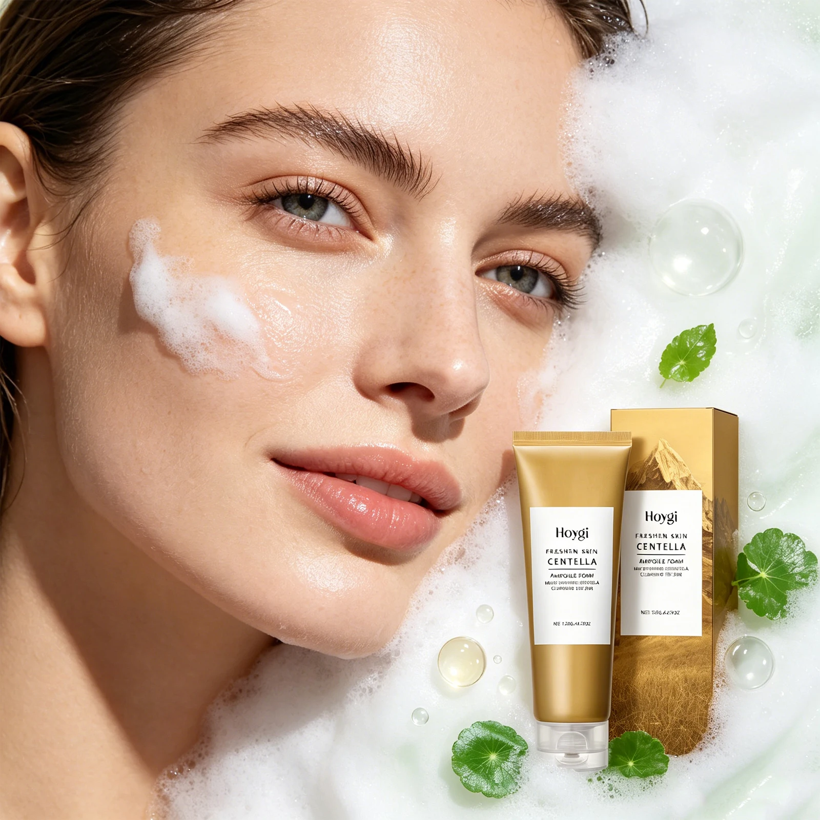 Hoygi 120g Snowgrass Moisturizing Facial Cleanser Gentle Pore Care Refreshing Face Wash For Soft Smooth Skin Daily Use Non Drying