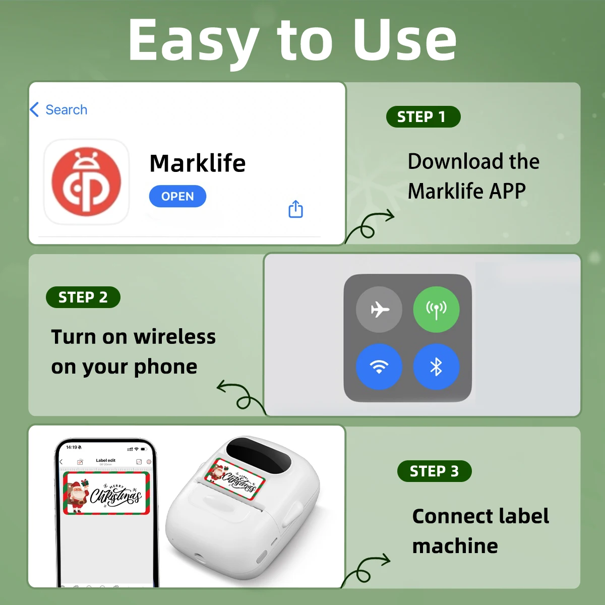 P50 Thermodrucker mit Bändern, 2-Zoll-Klebeetikettendrucker, Mini-Bluetooth-Aufkleber, Druckerhersteller, unterstützt Smartphones, PC