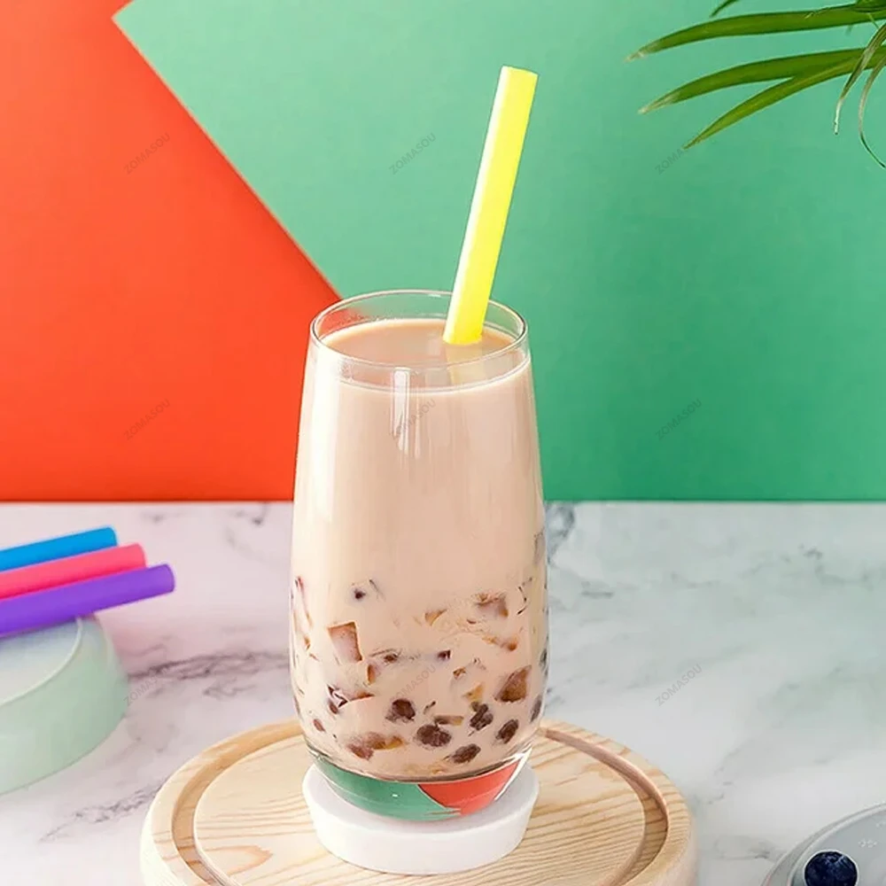 50-400Pcs Large Colorful Drinking Straws Bubble Tea Straw MilkTea Smoothies Milkshake Party Wedding Bar Home Pajitas Accessories view 3