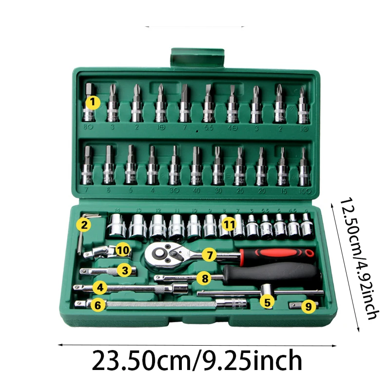 46 socket ratchet wrench set Xiaofei quick fall off auto machine repair hardware tool batch head combination set