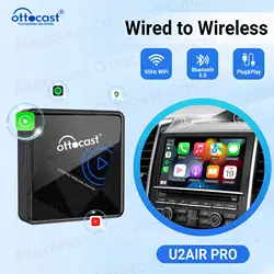 OTTOCAST U2 Air PRO Wireless CarPlay Adapter Dongle Support for iPhone Car Accessories for Chevrolet Lexus VW Ford Kia Benz