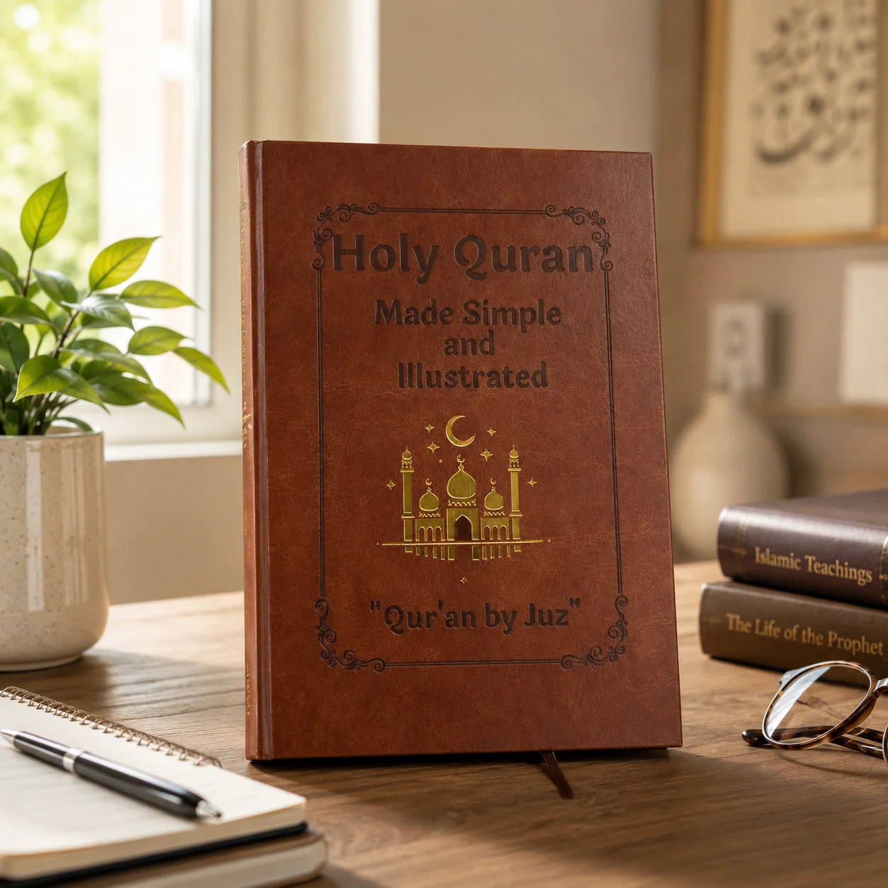 Holy Quran Made Simple and Illustrated, Quran by Juz English Book, Islamic Learning Books for Beginners and Kids, Ramadan Eid Gift