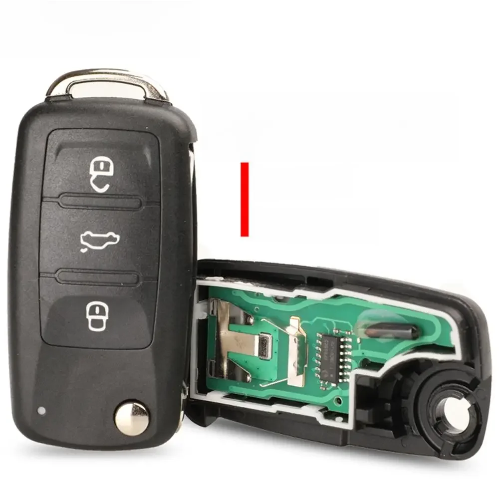 jingyuqin Funkschlüssel 434 MHz ID48 Chip 5K 0837202 AD/202Q Für VW Golf Tiguan Polo Passat CC SEAT Skoda Mk6 Octavia Jetta Beetle