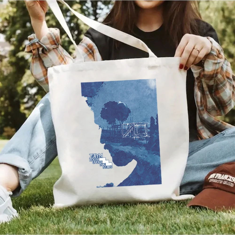 

Zayn Room Under The Stairs 2024 Tour Print Casual Large Capacity Women's Bag Shoulder Bags Shopper Canvas Handbags